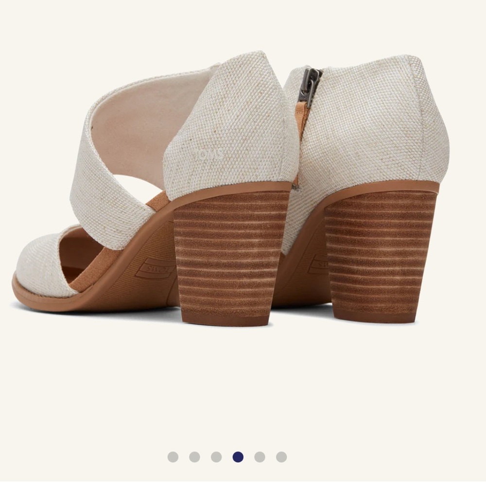 NWOT Toms Closed Toe Heels | Cream/ Natural | size 6.5 - Picture 3 of 5